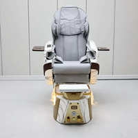 Équipement moderne pour salon de manucure, chaise de spa pour soins des pieds marbrée, chaise de pédicure électrique réglable de luxe avec vapeur pour les pieds