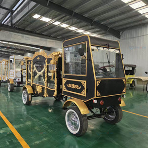 High Quality and Best Selling Hearse Funeral Car 2 Seat Electric Hearse Luxury Carriage Black Funeral Trailer Funerary Truck - Product Image 1
