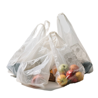 Supermarché PE-HD Sac à provisions en plastique Sac d'emballage T-shirt pas cher