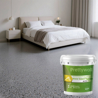Peinture époxy auto-nivelante Prettywall PW001 au design moderne, finition micro-terrazzo marbre, imperméable, écologique, ignifuge