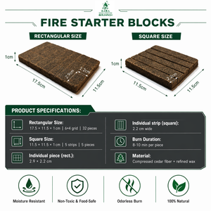 Bloques Encendedoros de Fuego al por Mayor, Carbón Vegetal a Granel, Encendido Rápido e Impermeable, Cubos para Barbacoa - Product Image 4