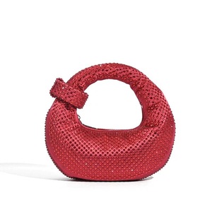 PLAYMAX Custom Shiny Rhinestone <b>Small</b> Classic Elegant Polyester Handbag Sparkly Crossbody <b>Purse</b> Chain Strap for Women 1L Bag - Product Image 5