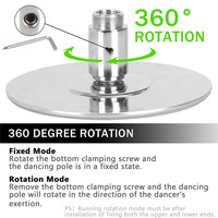 Poteau de danse en acier inoxydable réglable en hauteur de 45 mm pour barre de spectacle de studio de gymnastique à domicile-pour barre de fitness de danse