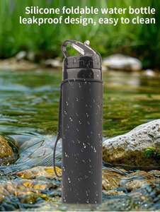 Botella de Agua Deportiva de Silicona Ecológica, Libre de BPA, Flexible, Personalizada, Plegable - Product Image 3