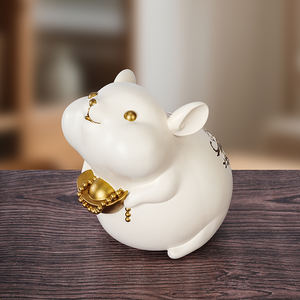 कस्टम हाथ से चित्रित सिंथेटिक राल प्यारा जानवर कबूतर बैंक बच्चे खिलौना डेस्कटॉप सजावट बच्चों के उपहार - Product Image 2