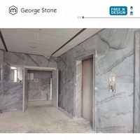 Dalles de marbre gris Bruce polies modernes pour la décoration d'hôtel