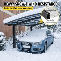 Pergola en Aluminium pour Abri de Voiture avec Toit en Polycarbonate pour Garage Simple
