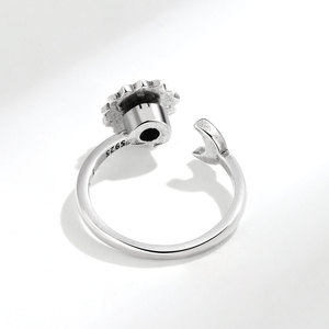 Vintage Style Rotating Sun And Moon Open <b>Rings</b> Copper Rhodium Plated <b>Stress</b> Relief Jewelry With Custom Logo - Product Image 4