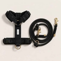 Harnais pour chien en tweed personnalisé en forme de Y avec laisse mains libres, ensemble de promenade réglable pour distributeurs, détaillants, fournisseurs OEM ODM