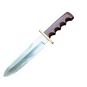 Premium Damascus Steel Straight Edge Clip Point Camping Bowie <b>Knives</b> <b>Bone</b> <b>Handle</b> OEM Logo bowie <b>Knife</b> - Product Image 1