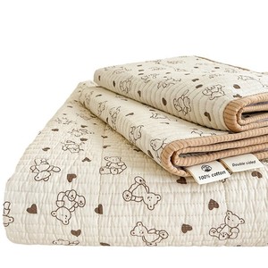 Cubrecama de Algodón Puro Estampado de Doble Cara con Diseño Floral, Disponible en Varias Medidas para Camas Individuales y Dormitorios Estudiantiles, Exportación de Corea del Sur - Product Image 5