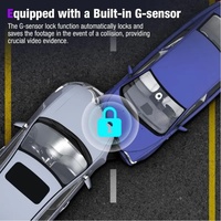 Caméra embarquée 3 objectifs avec Wi-Fi, GPS et application, enregistrement en boucle, vue avant, intérieure et arrière, boîte noire de voiture