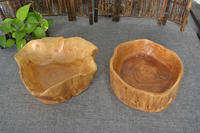 Cuenco De Madera bol à salade en bois naturel service De fruits et légumes fait à la main Logo personnalisé bol à salade Antique