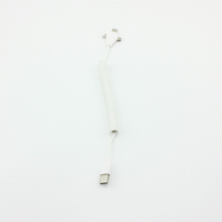 Câble USB 3-en-1 enroulé de qualité supérieure, charge rapide 2.1A, pour smartphones Android et iOS avec fonctionnalité écouteurs