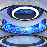 Écran LED flexible P2.5 d'intérieur pour usine, panneau d'affichage couleur haute résolution, écran LED cylindrique pour publicité, affichage LED souple