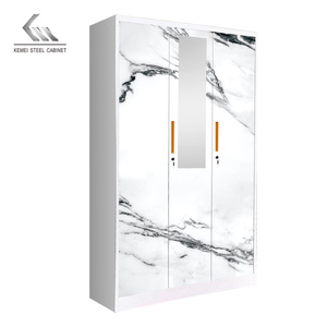 Armoire à 3 portes battantes, rangement de vêtements, casier en acier, armoire en fer, armoire métallique, <span class=keywords><strong>placard</strong></span> de chambre - Product Image 1