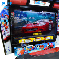 Simulateur de Conduite de Voiture d'Arcade à Monnayeur en Usine, Simulateur de Jeu 4D à Mouvement Intégral, Poste de Pilotage Type Outrun 32, Jeux de Course Automobile
