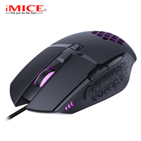 Ratón para Juegos IMICE T90 con Cable, Luminoso, Programable con Macros, Diseño Hueco, 7200DPI, Tecla de Potencia, Apto para PC y Portátil