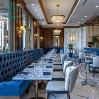 Ensemble de mobilier pour café, restaurant, salon de thé : canapé, banquette, table et chaise, banquette de réception