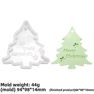 Molde <span class=keywords><strong>de</strong></span> jabón y velas navideñas DIY, para resina epoxi cristalina, con diseños <span class=keywords><strong>de</strong></span> ciervo, árbol, etiqueta colgante con orificio, fondant para pasteles, adornos navideños, campana, alce y herramientas para colgantes - Product Image 6