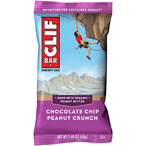 CLIF BAR Energy Chocolate Chip Peanut Crunch (2.4 Ounce Protein Bars, 12 Count)