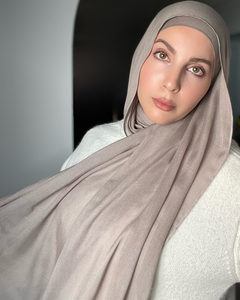 <span class=keywords><strong>Hijab</strong></span> personnalisé en modal musulman islamique de haute qualité avec casquette assortie pour femmes - Product Image 5