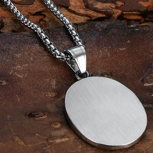 Collier pendentif religieux rétro vintage en acier inoxydable Saint <span class=keywords><strong>Christophe</strong></span> Protège-nous Croix Sainte - Product Image 4