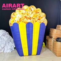 Style de simulation décoration publicitaire pop-corn gonflable, ballon modèle de pop-corn gonflable à vendre
