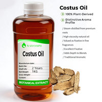 Huile de Costus Distillée à la Vapeur à Partir de Racines Séchées, Liquide Viscieux Jaune Pâle à Brunâtre, Parfum Boisé et Terreux pour l'Aromathérapie