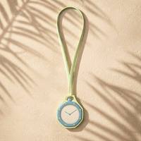 Montre pendentif unisexe en bio-céramique avec logo personnalisé, mouvement mécanique, bracelet lanière, lunette à vis, collier de mode, montre-bracelet
