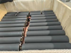 उच्च गुणवत्ता वाले औद्योगिक आपूर्तिकर्ता मशीन भागों पेंटिंग रबर स्टील प्रभाव कन्वेयर इडलर रोलर - Product Image 4