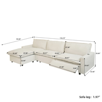 Canapé inclinable électrique Voxhome US en stock, livraison directe, pour salon, meubles, canapé modulaire, canapé extensible
