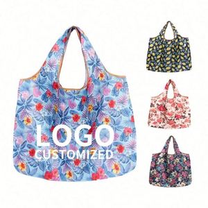 Sac de courses pliable en polyester lavable, écologique, mignon, à motif de dessin animé - Product Image 1