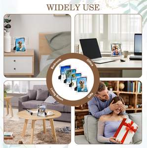 Cadre photo en verre cristal doré personnalisé 4x6 5x7 8x10 pour affichage sur table, vertical ou horizontal - Product Image 6