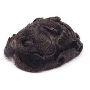 Peluca Masculina de Cabello Humano Indio, Base de Encaje Francés de 16 cm x 24 cm, Onda Natural, 130% de Densidad, Australia Erkek Peruk - Product Image 5