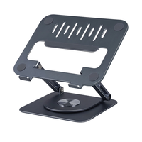 Support d'ordinateur portable en alliage d'aluminium avec base rotative à 360 ° pour iPad Macbook, vente en gros