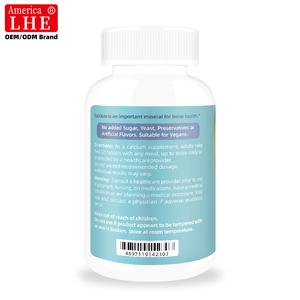 ผู้ผลิตแคลเซียมเสริมอาหารแบบขายส่ง ไม่มีน้ำตาล ไม่มีกลูเตน ช่วยบำรุงสุขภาพกระดูก แคลเซียม 400 เม็ด - Product Image 3