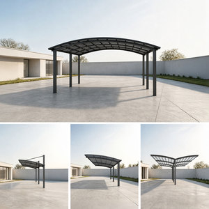 Cocheras <span class=keywords><strong>de</strong></span> Aluminio con Techo <span class=keywords><strong>de</strong></span> Policarbonato y Diseño Arqueado |   Cochera Doble para Autos, Ideal para Entrada <span class=keywords><strong>de</strong></span> Vehículos, Jardín o Villa - Product Image 4