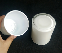 Grosir Botol Lilin Kaca Kosong Stoples Lilin untuk Pembuatan Lilin Putaran Bawah Cangkir Kaca dengan Tutup