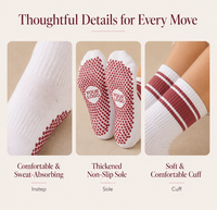 Chaussettes de yoga confortables en tricot pour femmes, chaussettes de yoga antidérapantes en coton tricoté, chaussettes de Pilates personnalisées avec logo