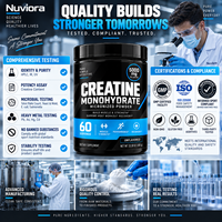 OEM Private Label Micronized Creatine Monohydrate Poeder voor Volwassenen 300g 60 Porties Spierkracht en Herstel Ondersteuning