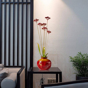 Vase en cuivre artisanal pour fleurs artificielles, motif floral, ornement décoratif, article cadeau - Product Image 4