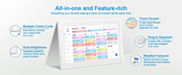 Calendrier numérique OEM 10,1 pouces, écran tactile Full HD, planificateur familial intelligent, affichage mural et sur bureau, planification transparente