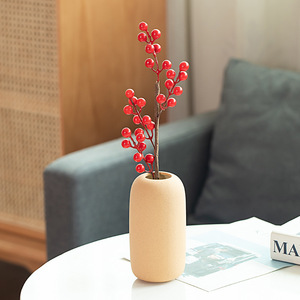 Vase en céramique créatif à finition mate avec fonction hydroponique pour salon, B&B, présentation de fleurs séchées, décoration d'intérieur de luxe léger - Product Image 2