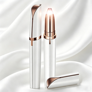 Tondeuse à sourcils rechargeable 2 en 1, épilateur facial pour femmes, rasoir électrique indolore pour le <span class=keywords><strong>visage</strong></span> avec lumière LED, étiquette privée OEM - Product Image 1