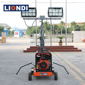 Tour d'éclairage mobile LED/Halide, chariot d'éclairage portable avec générateur essence et diesel, capacité de levage de 5 mètres - Product Image 5