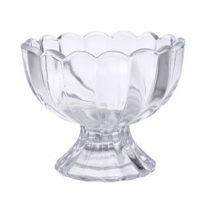 Pot en verre transparent en forme de fleur de lotus de <span class=keywords><strong>150</strong></span> <span class=keywords><strong>ml</strong></span>, récipient pour jus, dessert, salade, boisson, pouding, bol à crème glacée créatif et adorable - Product Image 1