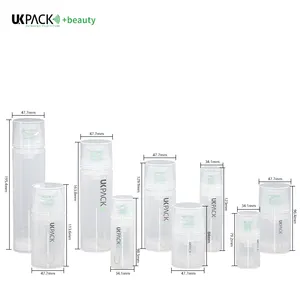 UKPACK innovación mono botella de bomba sin aire todo plástico PP 15ml 30ml 50ml 75ml 100ml 150ml 175ml 200ml embalaje cosmético