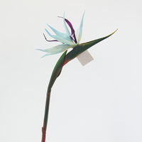 Handgevoelde simulatie 87cm zachte rubberen kunstmatige Paradijsvogels bloem voor eenvoudige bloemdecoratie thuis, bruiloft of podium.