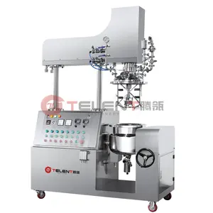 TELENT 5L Tilting internal dan eksternal vakum kosmetik pemanas pemanas kosmetik mesin Mixer